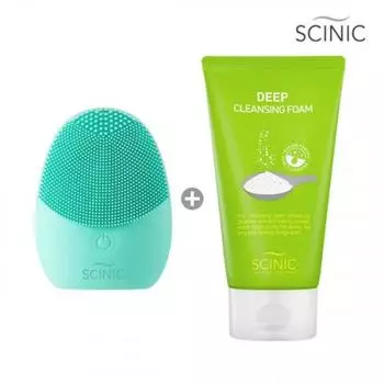 Scinic Силиконовый очиститель для лица + Пена для глубокого очищения ((C02T0000008182))