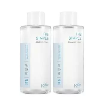 Scinic The Simple Calming Toner 300 мл, набор 2 в 1