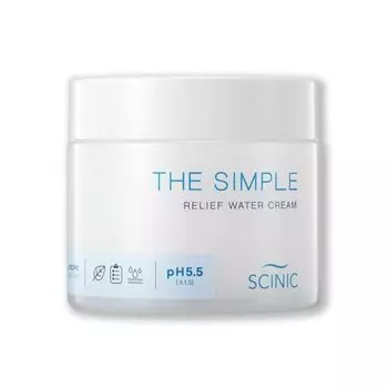 SCINIC The Simple Relief Water Cream 80 мл импортный продукт для THE SIMPLE RELIEF WATER CREAM Слабокислотный Увлажняющий поры Гипоаллергенный Чувствительный