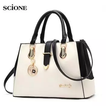 SCIONE 2019 сумка новая женская модная женская сумка сумка через плечо 32.5cm*13.5cm*35.5cm белый