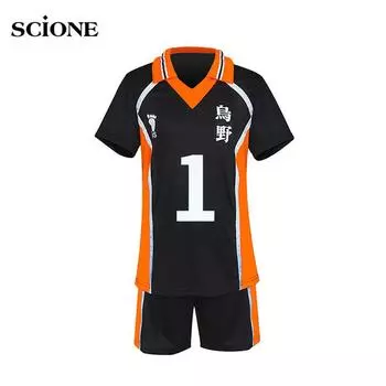 Scione аниме Haikyuu косплей костюм Karasuno волейбол клуб Hinata Shyouyou спортивная форма S