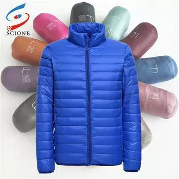 SCIONE Куртка Повседневная Осень Зима Белая Утиный Пух Ветровка Теплая Парка Мужское Пальто Верхняя Одежда 5XL чёрный