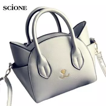 SCIONE модная сумка новая летняя женская сумка с котом через плечо наклонная женская сумка через плечо 23cm*10cm*19cm чёрный