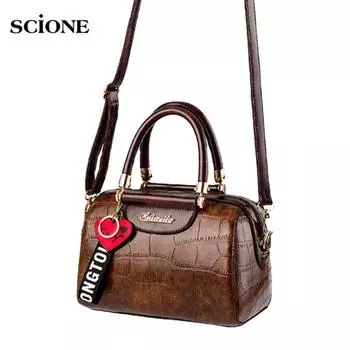 SCIONE Модная сумка Женская сумка через плечо Женская сумка Атмосферная сумка Мода 24cm*14cm*27cm чёрный