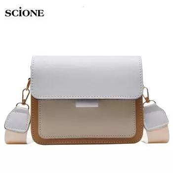SCIONE модная женская сумка-мессенджер летняя текстурированная маленькая квадратная сумка 19cm*6cm*15cm белый