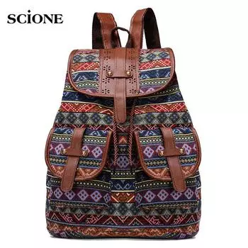 SCIONE модный рюкзак ветер повседневный холст женский рюкзак модный женский маленький рюкзак 1 коричневый