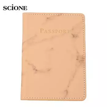 SCIONE мраморный узор Защитная обложка для паспорта из искусственной кожи Папка для документов Сумка для путешествий за границу чёрный
