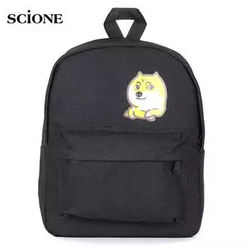 SCIONE мультфильм собака принт рюкзак женский милый рюкзак студенческий ноутбук рюкзак школьная сумка чёрный