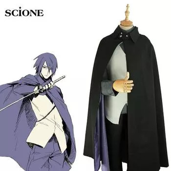 Scione мультфильм Учиха Саске косплей костюм пальто плащ жилет топ брюки полный комплект костюмы Саске S