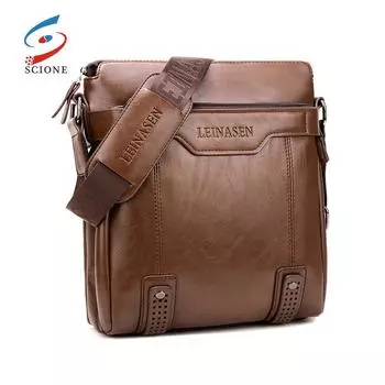 SCIONE Мужская сумка Деловая сумка Новая мужская сумка через плечо Сумка-мессенджер Вертикальная мужская сумка чёрный