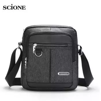 SCIONE нейлоновая многофункциональная мужская сумка-мессенджер деловая повседневная сумка через плечо мужской портфель Small чёрный