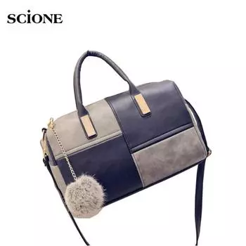 SCIONE осенне-зимняя новая женская сумка с вышивкой, женская сумка, сумка через плечо, диагональная сумка 26cm*6cm*17cm чёрный/серый