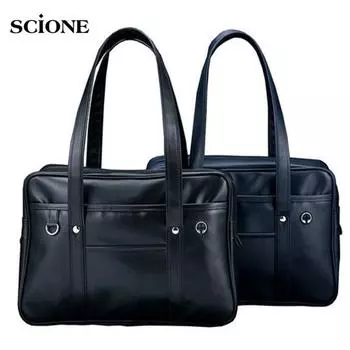 SCIONE Студент колледжа Ветер Вторичный элемент Аниме COS Униформа Сумка Японская сумка на плечо JK для поездок на работу 18 inches чёрный