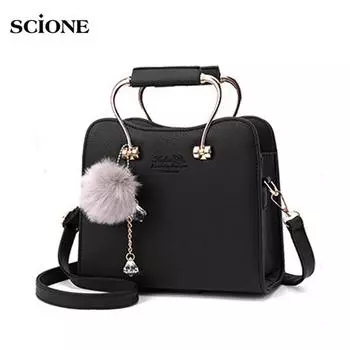 SCIONE Сумки Новые женские сумки на ремне Модные сумки Женские сумки Маленькие сумки Сумки-мессенджеры 24cm*9cm*26cm чёрный