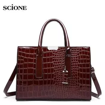 SCIONE Сумочка Сумочка Модный узор Сумка-мессенджер на одно плечо 34cm*13cm*38cm чёрный