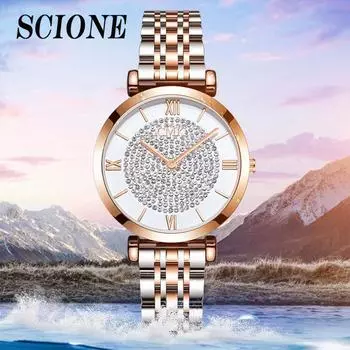 Женские кварцевые часы SCIONE серебряный