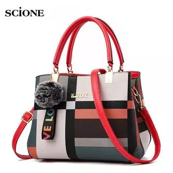 SCIONE женская сумка 2019, модная большая сумка на плечо, сумка-мессенджер, весенняя женская сумка, сумка 28cm*15cm*36cm чёрный