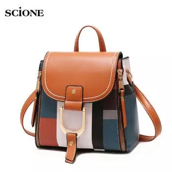 SCIONE женская сумка, новинка 2019 года, женская атмосфера, женская сумка, рюкзак через плечо через плечо 22cm*13cm*29cm белый