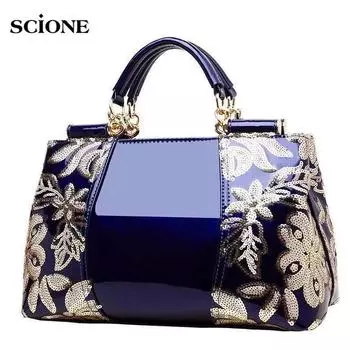 SCIONE Женская сумка с вышивкой, кожаные кошельки и сумки, роскошные сумки на ремне, женские сумки для женщин 31cm*15cm*21cm белый