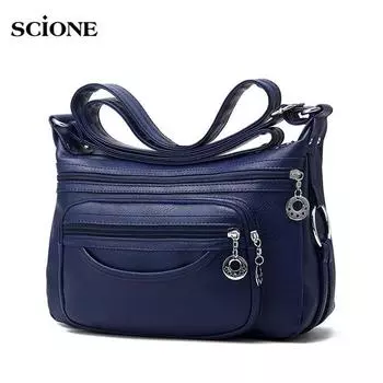 SCIONE Женские сумки Мягкие сумки Женские сумки через плечо Повседневные сумки через плечо 27cm*14cm*19cm чёрный
