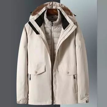 SCIONE зимняя мужская куртка, новый пуховик, мужская хлопковая куртка большого размера, хлопковая куртка из двух частей M хаки