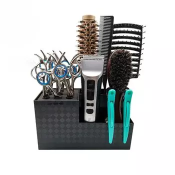 Scissor Cube держатель для ножниц акриловый парикмахерский салон красоты Pet Free хранение держатель для ручек салонный органайзер для ножниц (черный) чёрный