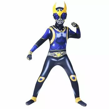 SCLYX Kuuga Cosplay Mask Fighting Muscle Halloween Kids Halloween Kindergarten Halloween Event Costume Height Costume, Kids, Boys, Included, Cool,