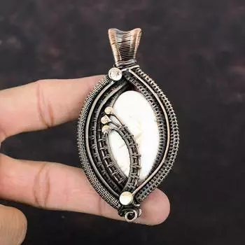 Scolecite Pendant Copper Wire Wrapped Pendant Scolecite Jewelry Handmade Pendant Gemstone Copper Jewelry Latest Design Pendant Gift For Mom