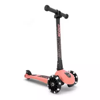 Scoot Ride Highway Kick 3LED Peach Kids Scooter Kickboard Tricycle Оригинальный продукт и [японская гарантия] персиковый