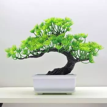 Scotch Simulated Changpai Pine Thuja Sutchuenensis Artificial Green Bonsai Plant StyleK