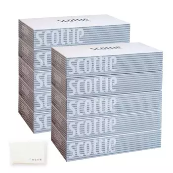 Scottie Tissue sheets 5 box packs 2 White Package Box Tissue SCOTTIE Simple Stripe Original Tissue Included Bulk Purchase (400 (200 pairs) sets)
