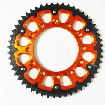 Scrambling Motorcycle Rear Tooth Plate Sprocket Constant Ship S5 Strokvis K16 Wave Speed CNC Ladle Aluminum 52 Fluted Disc Orange KTM 51 teeth