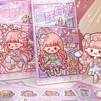 Scrapbook Mechanism Quiet Book DIY Busy Book Sticker Handbook Material Quiet Book Sticker Children style A