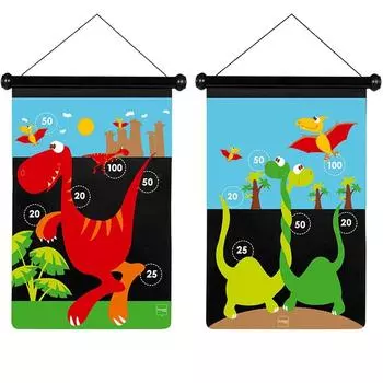 Scratch Magnetic Dart Game Dinosaur Double Sided Soft Dart Board Wall Hanging 6182017 Genuine Product