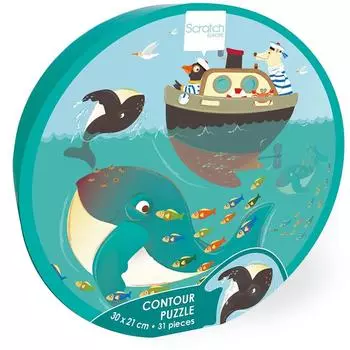 Scratch Mini Unique Puzzle Whale 31 элемент 30 см x 21 см пазл 6181192 подлинный продукт