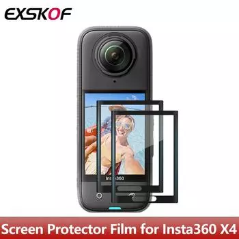 Screen Protector Film 9H Curved HD Tempered Glass Film Ultra Thin LCD Display Guard for Insta360 X4 Action Camera Accessories