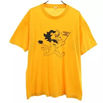 SCREEN STARS 90-х годов Сделано в США Старая футболка с коротким рукавом GAC Lion Мужская Б/У