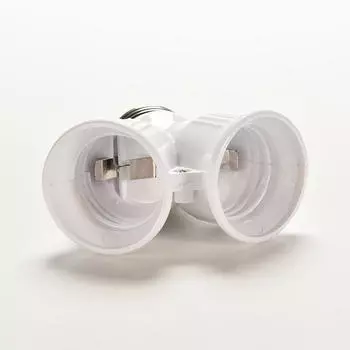 Screw E27 Led Base Light Lamp Bulb Socket 1 To 2 Splitter Adapter Converter