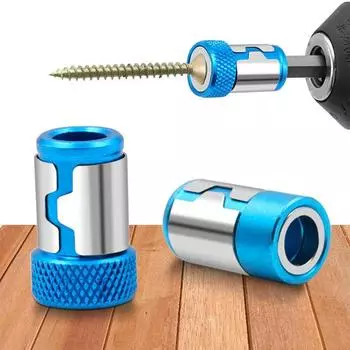 Screwdriver Magnetic Ring 1/4 Universal Screw Driver Head Magnetic Ring Accessories for 6.35mm Shank Anti-Corrosion Drill Bit жёлтый