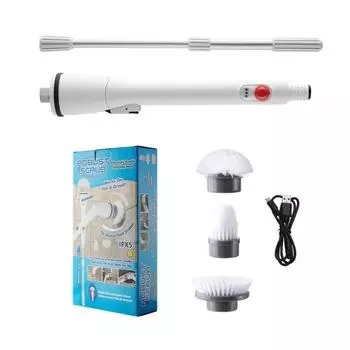 Электрическая щетка для чистки Scrub Регулируемая водонепроницаемая чистящая беспроводная зарядка Чистая ванная комната Кухня Инструменты для чистки