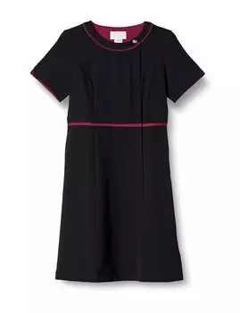 Scrub One Piece Medical White Coat Sweat Absorbent Quick Drying Nursing Care Nurse Hospital Wa9 3019SC Black x Garnet Japan S to Japanese Size [Fork]