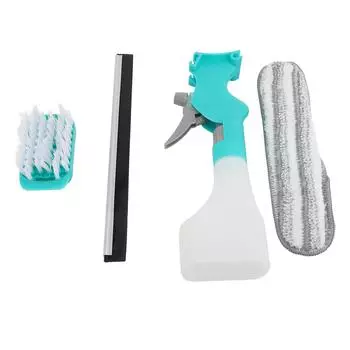 Scrub Pad Spray Window Cleaning Tool 4 в 1 Компактный многофункциональный очиститель окон для дома