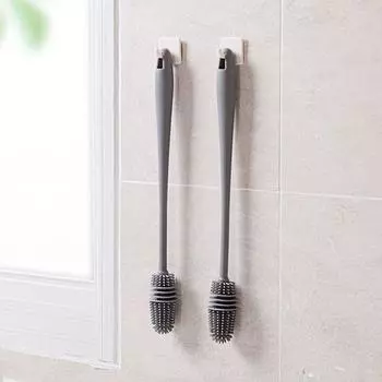 Scrubber Long Handle Multi-function Milk Bottle Brush Cleaning Tool Cup Scrubber Glass Cleaner синий