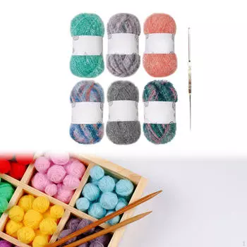 Scrubby Yarn Нитка для кухонного полотенца Удобная моющаяся, легкая в переноске, ручная вязка крючком для посуды Type A