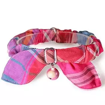 Scrunchie color that can be changed in size Madras check pink розовый