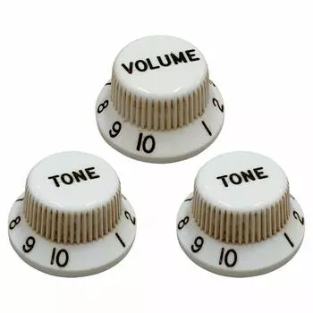 SCUD Master Relic Collection ST Type Knob Set 50s Style Vol x2 Характеристики Громкость/Тон x1/Тон Белый/Relic MRC-STKN50W-SET