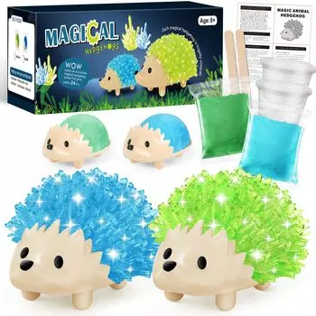 sdaymol Crystal Growing Kit for Kids 2 Colors Grow from a Hedgehog Science Experiment Kids Crystal Science Kit for Teens STEM Gift for Boys Girls - &