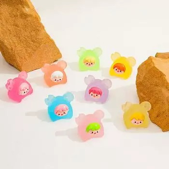 Сделай сам 3D моделирование миниатюрные ювелирные аксессуары светящийся милый сыр кулон игрушка зелёный