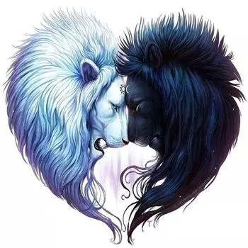 Сделай сам 5D Алмазная Живопись Вышивка Крестом Набор Пара Волк Солнце и Луна Домашний Декор Живопись Вышивка Крестом