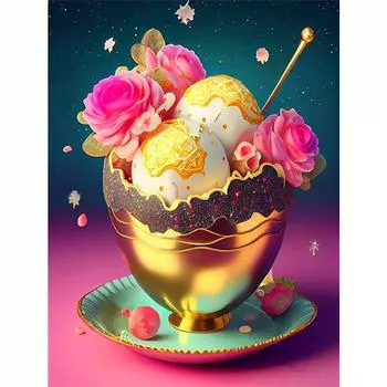 Сделай сам алмазная картина роза полная круглая алмазная вышивка крестиком стразы мозаика подарок ручной работы 30x40 см/12x16 дюймов 30x40cm NO Frame